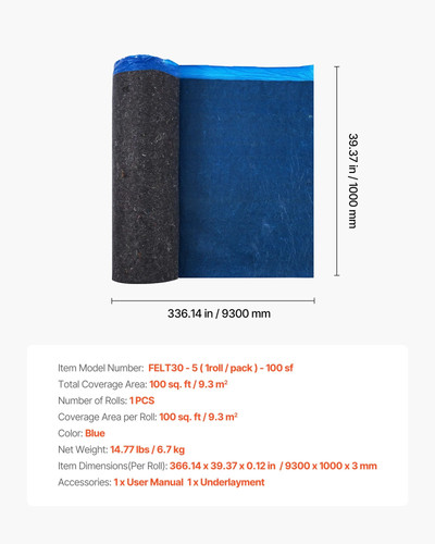 Floor underlayment 100 - underlayment,